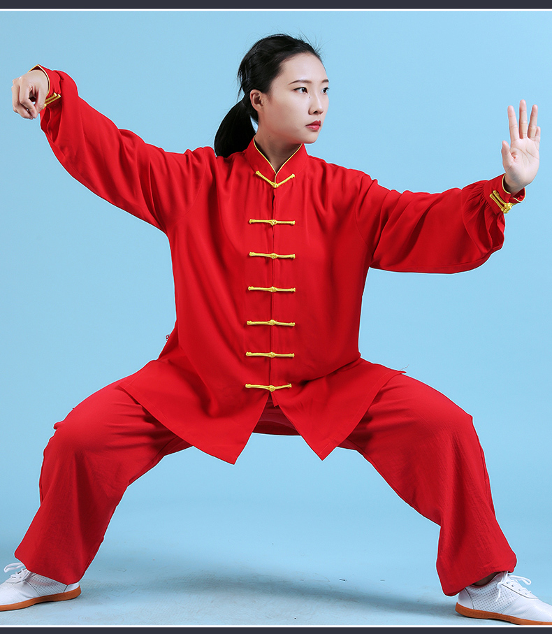 Men's Tracksuits Cotton Silk Taiji Clothes Women Spring Autumn Kungfu Uniform Men Martial Arts Practice Taichi Performance Coat Pants