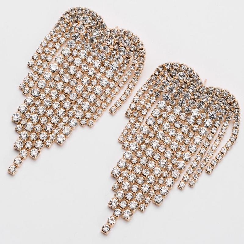 Dangle & Chandelier Luxury Rhinestone Tassel Earrings For Women Elegant Heart Shape Long Wedding Party JewelryDangle
Dangle & Chandelier Luxury Rhinestone Tassel Earrings For Women Elegant Heart Shape Long Wedding Party JewelryDangle