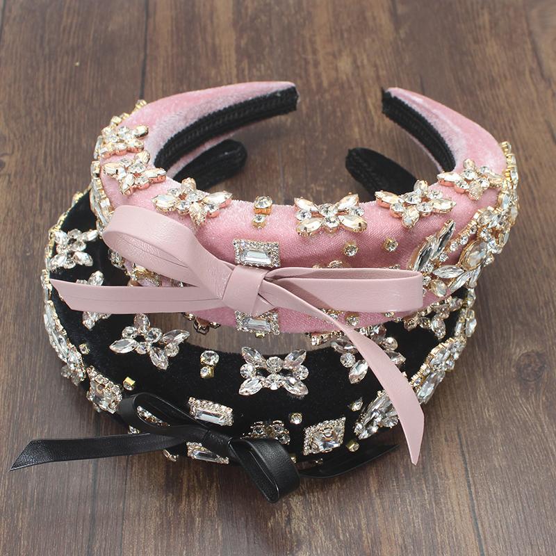 Hair Clips & Barrettes Luxury Rhinestone Sponge Ladies Pink Black Headband Velvet Thick Female Baroque Bow Hairband HairHair
Hair Clips & Barrettes Luxury Rhinestone Sponge Ladies Pink Black Headband Velvet Thick Female Baroque Bow Hairband HairHair