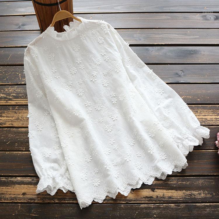 Women's Blouses & Shirts 6753 Mori Girl Autumn Women Blouse Embroidered Flower Stand Collar Cotton Shirt Casual Pullover Tops, Pink
Women's Blouses & Shirts 6753 Mori Girl Autumn Women Blouse Embroidered Flower Stand Collar Cotton Shirt Casual Pullover Tops, Pink