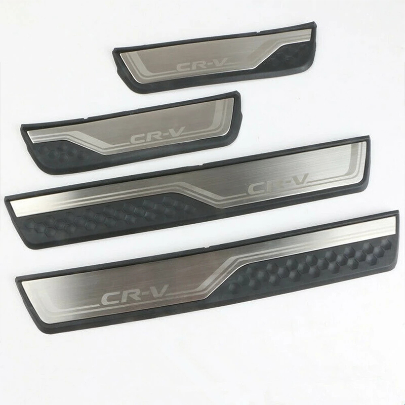 4Pcs Stainless Steel Car Door Sill Scuff Plate Guard Protector Cover Trim For Honda CRV CR-V RW 2017 2018 2019 2020 2021 Hybrid