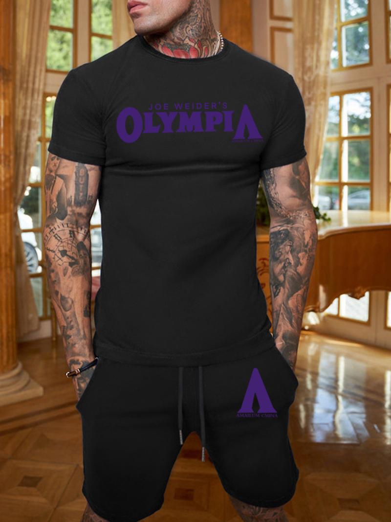 Men' Tracksuits Fashion Summer Print OLYMPTA Milk Silk Loose Shorts Comfort Two Piece Men' ClothingMen, Photo color1
Men' Tracksuits Fashion Summer Print OLYMPTA Milk Silk Loose Shorts Comfort Two Piece Men' ClothingMen, Photo color1