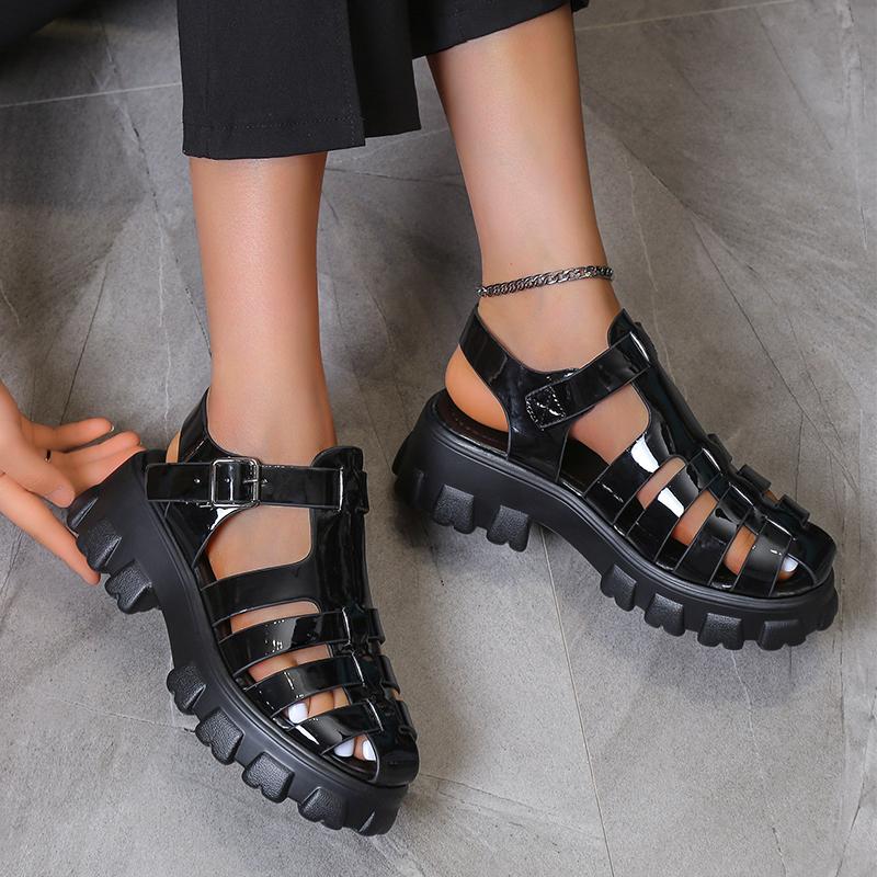 Sandals Fashion Women Summer Breathable And Comfortable Designer Toe Thick Bottom Waterproof Platform RomanSandals, Black
Sandals Fashion Women Summer Breathable And Comfortable Designer Toe Thick Bottom Waterproof Platform RomanSandals, Black