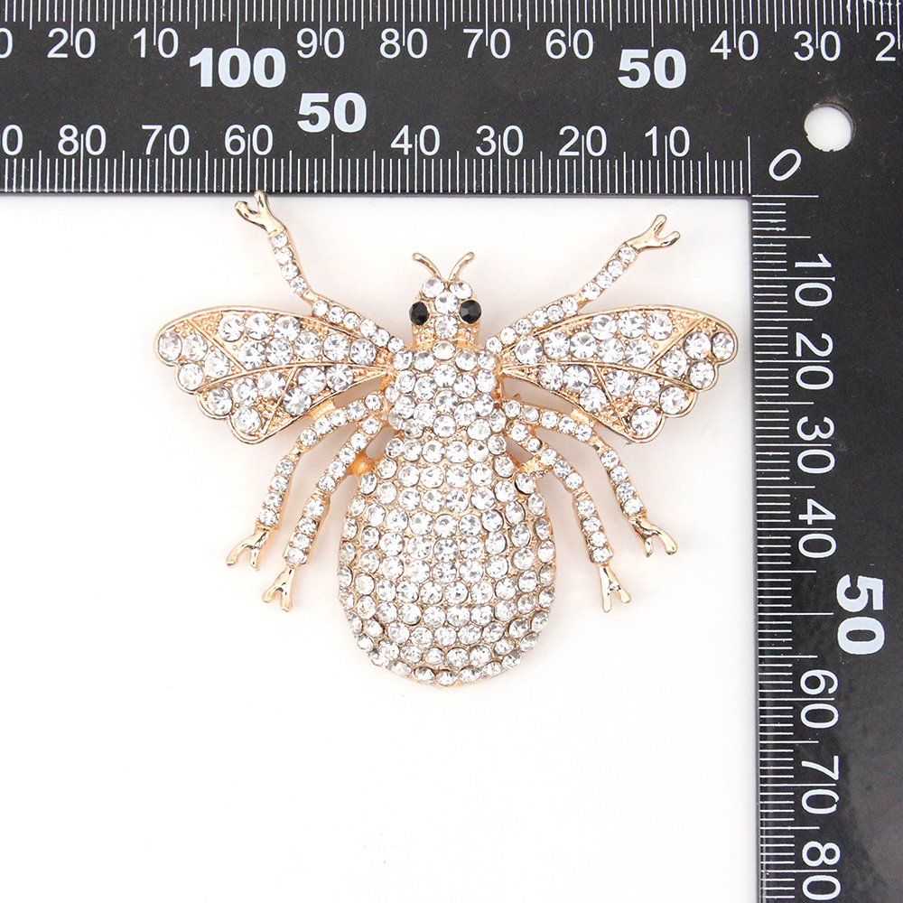 20 Pcs/Lot Custom Brooches Rhinestone Large 70MM Bumble Hornet Pin Bee Insect Brooch Pin For Women Decoration/Gift