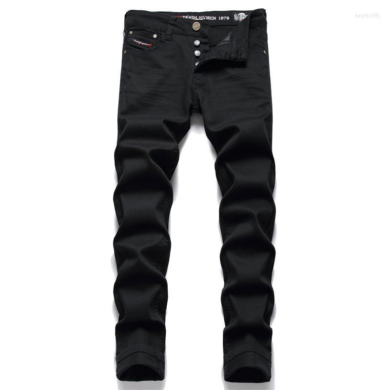 Men's Jeans Men's Black Simple Trend Stretch Slim Pencil Pants High Quality Solid Color Mid-Waist Embroidered Brand TrousersMen's Heat22
Men's Jeans Men's Black Simple Trend Stretch Slim Pencil Pants High Quality Solid Color Mid-Waist Embroidered Brand TrousersMen's Heat22