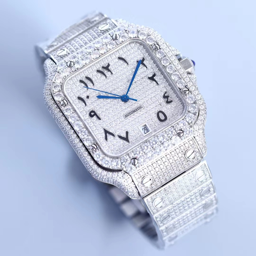 Luxury mens designer moissanite watches movement montre de luxe Mosang stone watchs RELOJ HOMBRE Mechanical automatic 904L Clone diamond iced out womens watch, Color1
Luxury mens designer moissanite watches movement montre de luxe Mosang stone watchs RELOJ HOMBRE Mechanical automatic 904L Clone diamond iced out womens watch, Color1