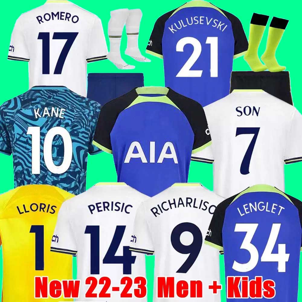 22 23 KANE SON KULUSEVSKI PERISIC Soccer Jerseys HOJBJERG colorful RICHARLISON 2022 2023 LUCAS DELE SPENCE LENGLET Football kit shirt BRYAN purple Men kids set Short, 3 22/23 home+u c l
22 23 KANE SON KULUSEVSKI PERISIC Soccer Jerseys HOJBJERG colorful RICHARLISON 2022 2023 LUCAS DELE SPENCE LENGLET Football kit shirt BRYAN purple Men kids set Short, 3 22/23 home+u c l