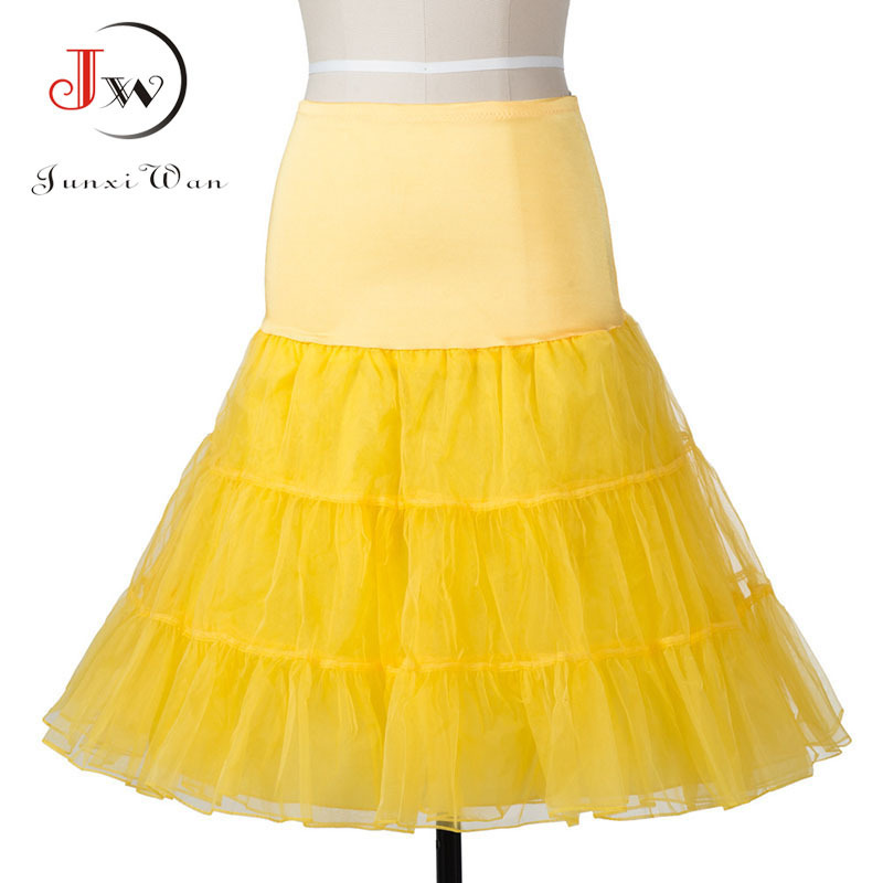 Skirts Vintage 50s 60 Ball Gown Tutu Skirt Swing Rockabilly Petticoat Underskirt Crinoline Fluffy Pettiskirt for Wedding 220322