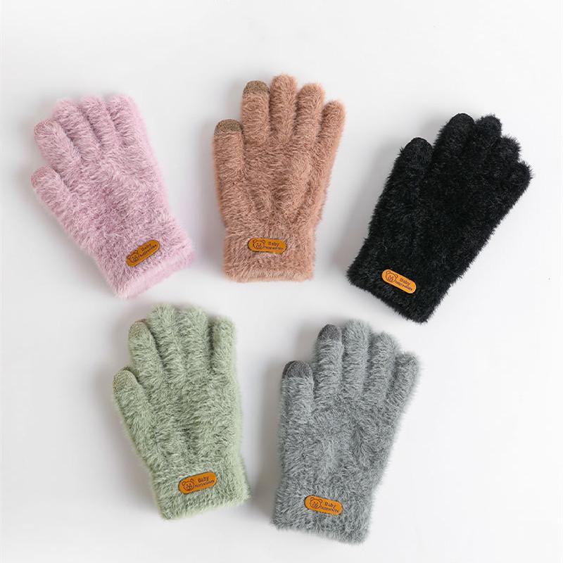 Five Fingers Gloves Knitted Winter Warm Thick Screen Fur Solid Mittens For Mobile Phone Tablet Pad Women's Cashmere Wool Glove
Five Fingers Gloves Knitted Winter Warm Thick Screen Fur Solid Mittens For Mobile Phone Tablet Pad Women's Cashmere Wool Glove
