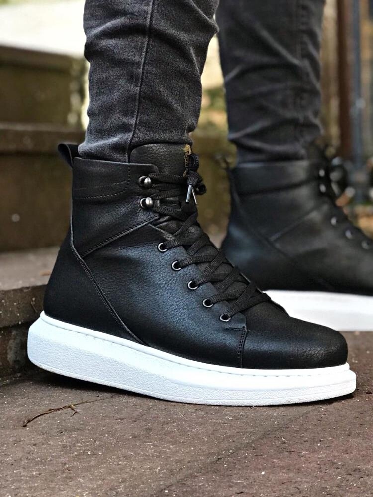 Knack High Sole Men 'S Winter Boots Casual Leather Comfortable Use Rain Waterproof Breathable Men 'S Ankle Boots