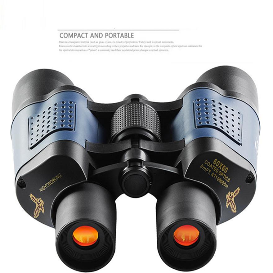 The latest models High magnification 60x60 waterproof telescope high power night vision hunting binoculars red film far mirror wit