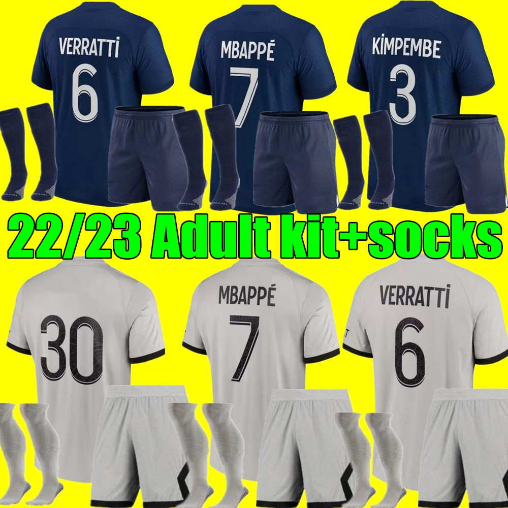 Men kits New MBAPPE soccer jersey SERGIO RAMOS 22 23 Maillots de football 2022 2023 VERRATTI adult kit ICARDI shirt uniforms enfants psgs foot third 3rd 4th, Away+socks
Men kits New MBAPPE soccer jersey SERGIO RAMOS 22 23 Maillots de football 2022 2023 VERRATTI adult kit ICARDI shirt uniforms enfants psgs foot third 3rd 4th, Away+socks
