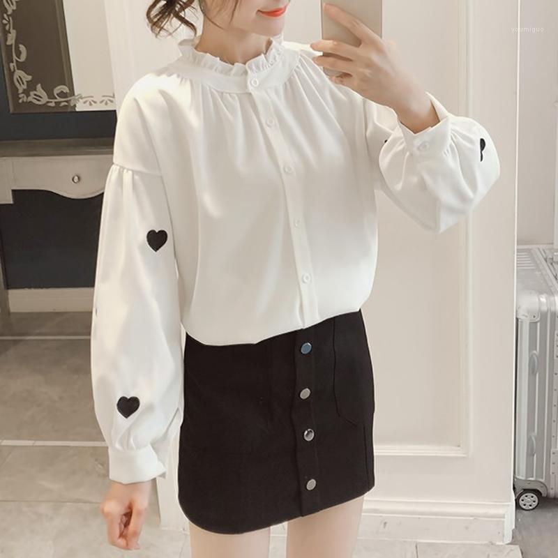 Women' Blouses & Shirts Korean Chiffon Women Tops Lady Casual Long Sleeve Blouse Heart-shaped Sweet For Ladies Clothing Plus, White
Women' Blouses & Shirts Korean Chiffon Women Tops Lady Casual Long Sleeve Blouse Heart-shaped Sweet For Ladies Clothing Plus, White