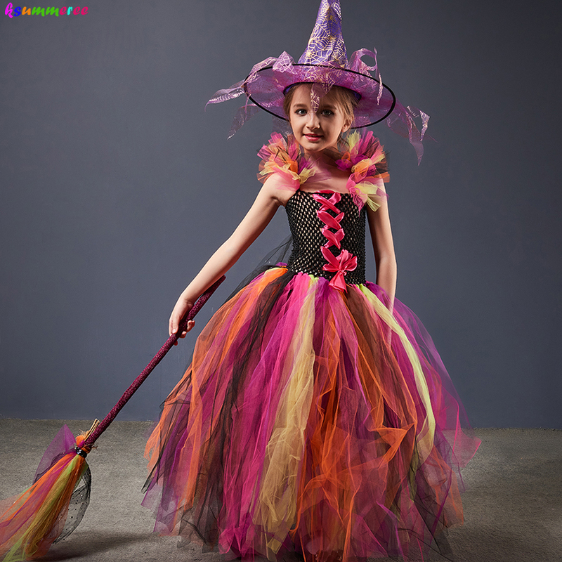 Special Occasions Evil Witch Halloween Costume for Girls Color Magic Gown Tutu Dress with Hat and Broom Kids Cosplay Carnival Party Fancy Dresses 220826, Witch dress
Special Occasions Evil Witch Halloween Costume for Girls Color Magic Gown Tutu Dress with Hat and Broom Kids Cosplay Carnival Party Fancy Dresses 220826, Witch dress