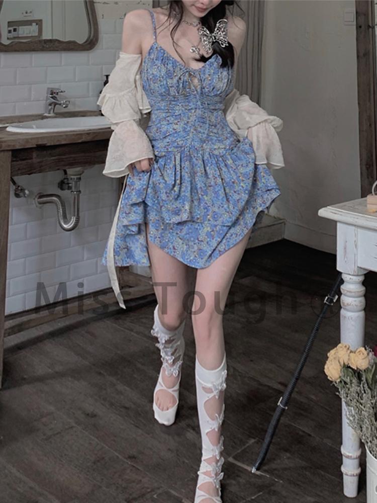 Casual Dresses Summer Floral Korean Party Mini Dress Women Print Sexy Sweet Vintage France Fairy Elegant Cute Strap 2022, Only top
Casual Dresses Summer Floral Korean Party Mini Dress Women Print Sexy Sweet Vintage France Fairy Elegant Cute Strap 2022, Only top