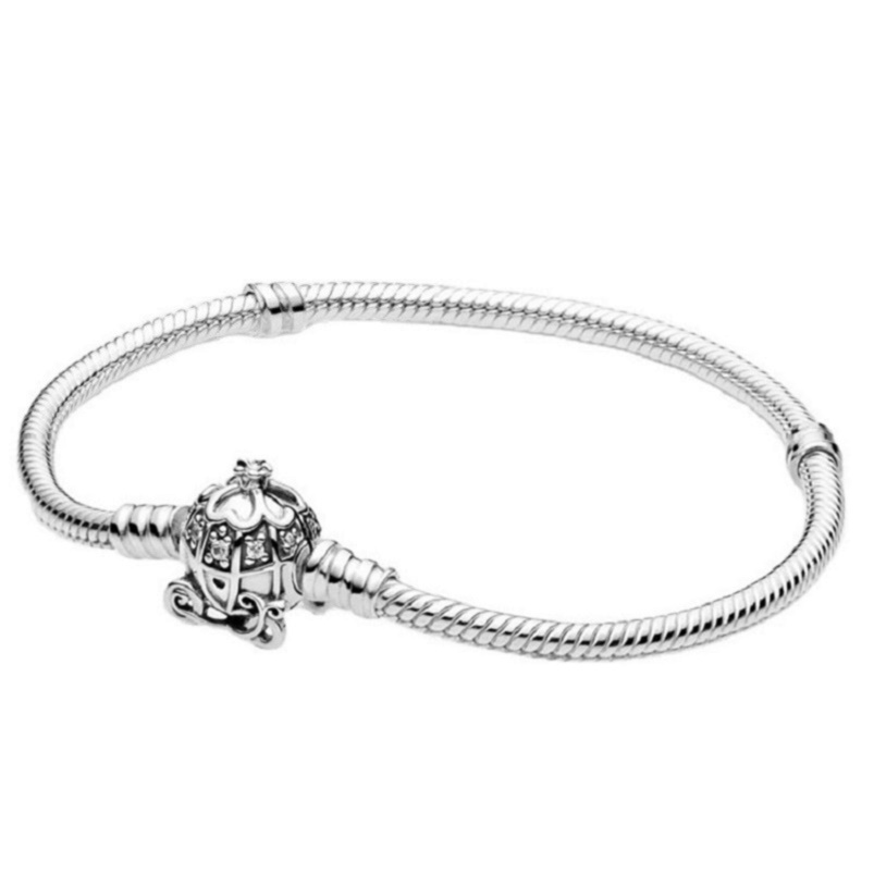S925 Sterling Silver Bracelet Womens Designer Link Charms Bracelets Pumpkin Car Fashion Couple Charm Bracelet Jewelry