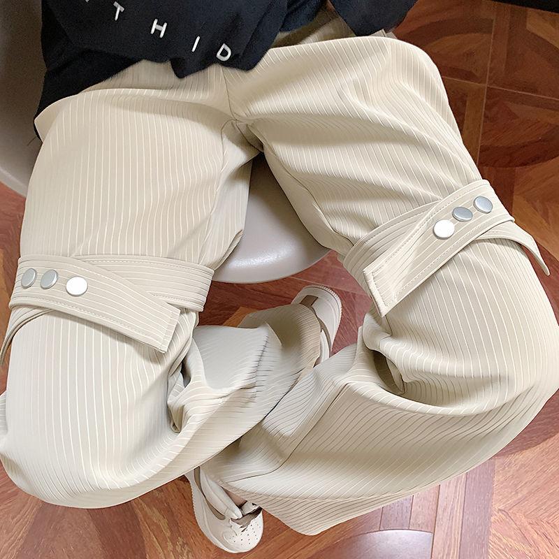 Men's Pants High Street Design Sense Bandage Men And Women Spring Retro Ruffian Handsome Hip-hop Button Casual Straight TrousersMen's, Black
Men's Pants High Street Design Sense Bandage Men And Women Spring Retro Ruffian Handsome Hip-hop Button Casual Straight TrousersMen's, Black