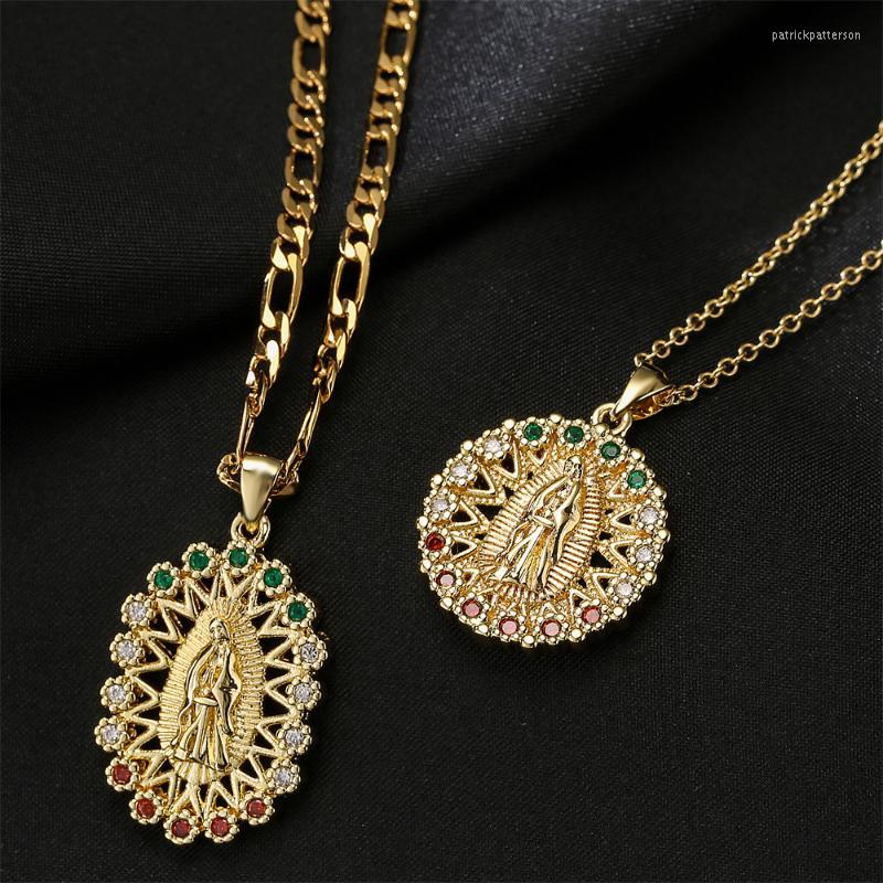 Pendant Necklaces Rainbow Obsidian Men Copper Plated Gold-plated Zircon Virgin Mary Necklace Religious Gift Luxury Glass PendantsPendant
Pendant Necklaces Rainbow Obsidian Men Copper Plated Gold-plated Zircon Virgin Mary Necklace Religious Gift Luxury Glass PendantsPendant