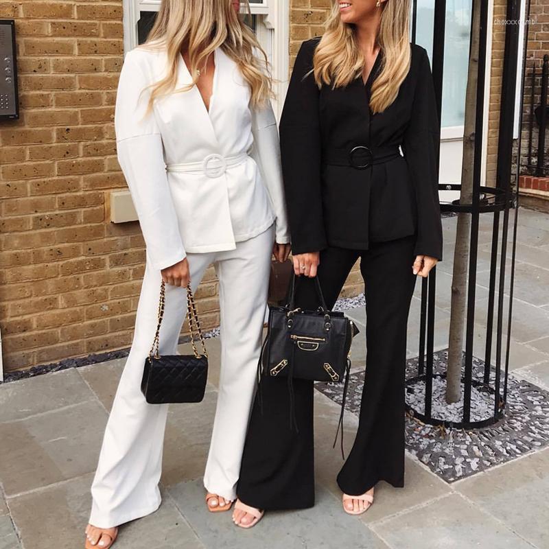 Women' Two Piece Pants Elegant Belted Suit Set Commute Lady Wide Leg And Long Sleeve Blazer Tops Outfits High Fashion Solid Women Suits, 01 black
Women' Two Piece Pants Elegant Belted Suit Set Commute Lady Wide Leg And Long Sleeve Blazer Tops Outfits High Fashion Solid Women Suits, 01 black