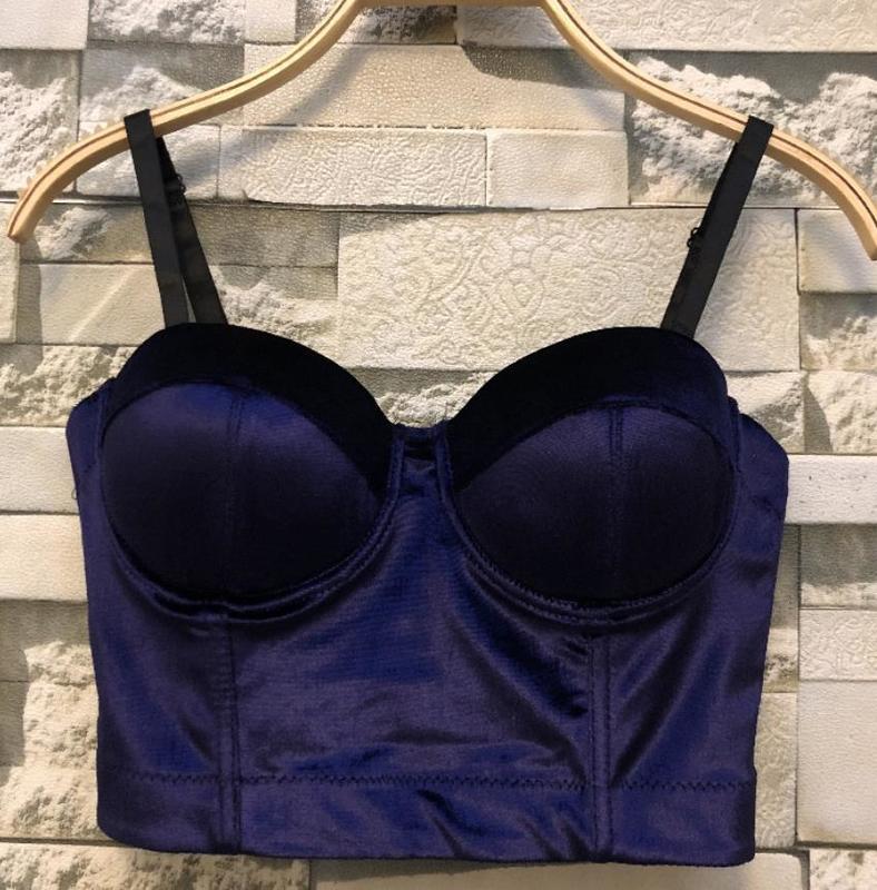 Solid Color Korea Velvet Vest Fashion Classic Women's Party Club Night Bustier Crop Tops Camis 220316