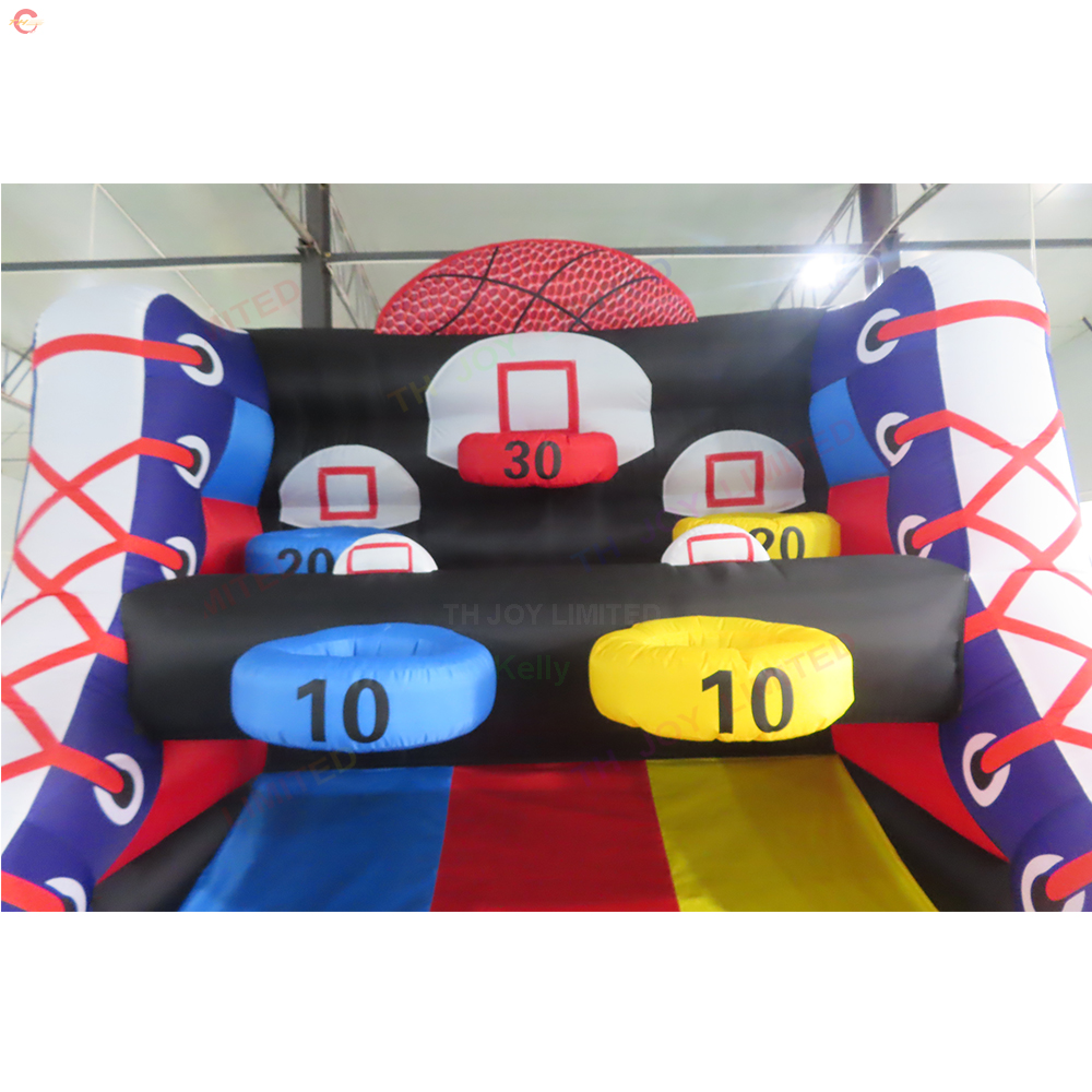 Free Ship Outdoor Activities inflatable basketball toss sport game commercial carnival rental inflatable ball shooting sport game toys for sale