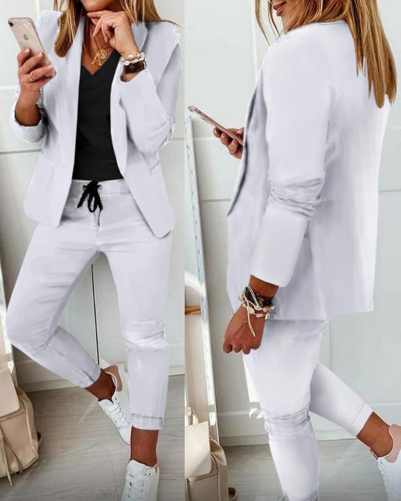 Women' Two Piece Pants Office Lady Outfits Plaid Print Blazer Coat & Drawstring Sets Autumn Fashion Pocket Design Jacket Trousers SuitW
Women' Two Piece Pants Office Lady Outfits Plaid Print Blazer Coat & Drawstring Sets Autumn Fashion Pocket Design Jacket Trousers SuitW