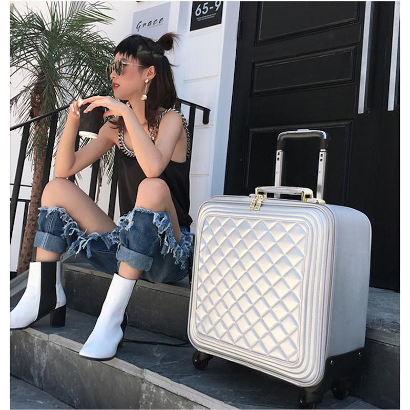Suitcases 16/18 Inch PU Leather Luggage Set Carry On Fashion Bag Designer Suitcase Travel For Women
Suitcases 16/18 Inch PU Leather Luggage Set Carry On Fashion Bag Designer Suitcase Travel For Women