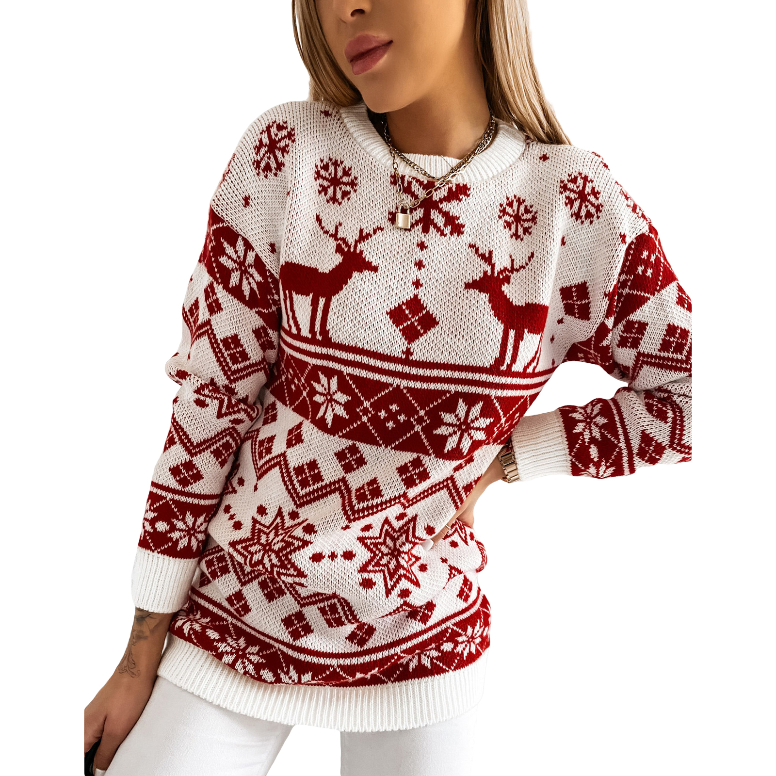 Xmas Sweaters Women Knitted Pullovers Jumpers Plus Size Long Sleeve Winter Christmas Clothes New Year Black Red Clothing
Xmas Sweaters Women Knitted Pullovers Jumpers Plus Size Long Sleeve Winter Christmas Clothes New Year Black Red Clothing