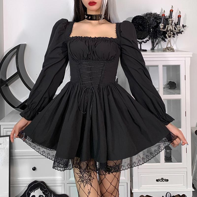 Casual Dresses 2022 Lolita Corset Dress Women Puff Long Sleeve Square Neck Tie-up Lace A-line Autumn Sexy Vintage Female, White
Casual Dresses 2022 Lolita Corset Dress Women Puff Long Sleeve Square Neck Tie-up Lace A-line Autumn Sexy Vintage Female, White