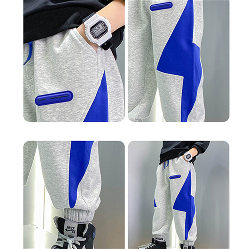 Big Size Children's Sports Pants For Boys Loose Trousers Kids Active Trousers For Teenage Clothes Fall Spring Sweatpants 5-14Yrs 220512
