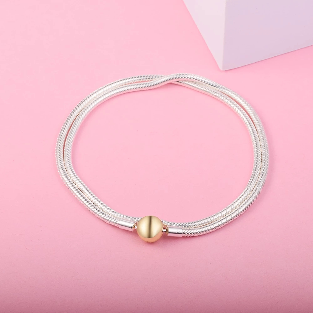 Shine Color Moments Snake Chain Necklace Genuine 925 Sterling Silver Jewelry for Women Fit Pandora Style Diy Making Party Wedding Gift
Shine Color Moments Snake Chain Necklace Genuine 925 Sterling Silver Jewelry for Women Fit Pandora Style Diy Making Party Wedding Gift