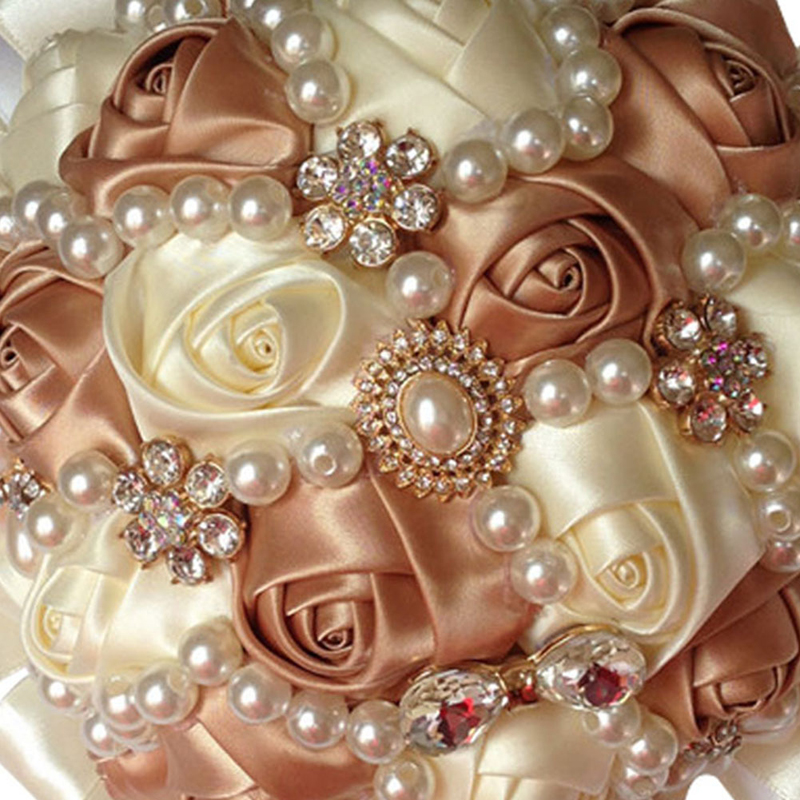 Handmade bouquet rhinestone bride holding flowers wedding bouquet wedding supplies 18 cm ramos de novia