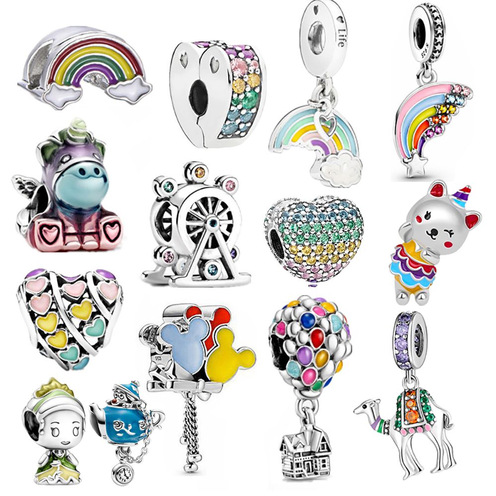 925 Sterling Silver Charms New Product Color Rainbow Balloon Charms Bead Pendant Original Beads Fit Pandora Bracelet Jewelry Making DIY Gift
925 Sterling Silver Charms New Product Color Rainbow Balloon Charms Bead Pendant Original Beads Fit Pandora Bracelet Jewelry Making DIY Gift