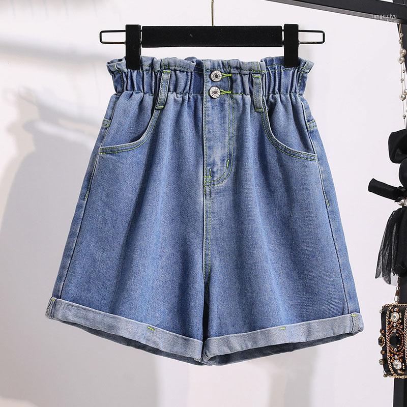 Women's Shorts Summer Fashion Roll Up Hem Elastic Waist Plus Size Women Loose Denim Ruffles Button Solid Jeans, Light blue
Women's Shorts Summer Fashion Roll Up Hem Elastic Waist Plus Size Women Loose Denim Ruffles Button Solid Jeans, Light blue