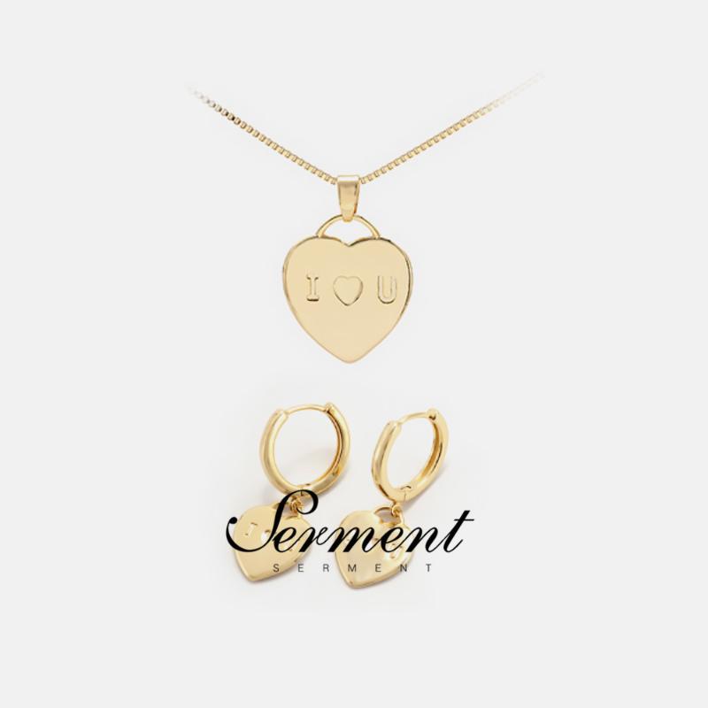 Earrings & Necklace Romantic Charm Love Heart Jewelry Set Gilded Silvered Color Pendant For Women Girl Wedding Party GiftEarrings, As pic
Earrings & Necklace Romantic Charm Love Heart Jewelry Set Gilded Silvered Color Pendant For Women Girl Wedding Party GiftEarrings, As pic