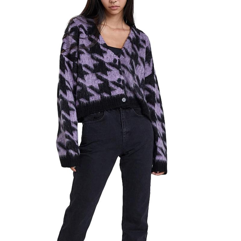 Women's Knits & Tees 2022 Women Color Block Sweater Adults Button-down Houndstooth Pattern Long Sleeve V-neck Knit Cardigan, White
Women's Knits & Tees 2022 Women Color Block Sweater Adults Button-down Houndstooth Pattern Long Sleeve V-neck Knit Cardigan, White