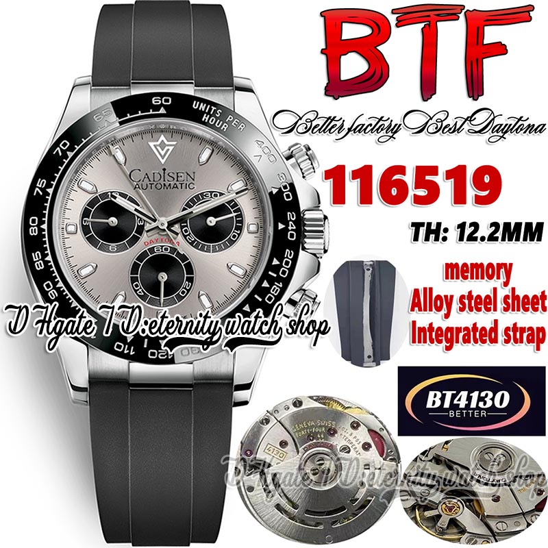 BTF Better Factory bt116519 Mens Watch Cal.4130 SA4130 Chronograph Automatic TH 12.2mm Ceramics Bezel Cool Grey Dial 904L Steel Case Rubber Strap Eternity Watches, Watch waterproof cost
BTF Better Factory bt116519 Mens Watch Cal.4130 SA4130 Chronograph Automatic TH 12.2mm Ceramics Bezel Cool Grey Dial 904L Steel Case Rubber Strap Eternity Watches, Watch waterproof cost