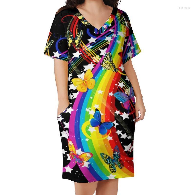 Plus Size Dresses Rainbow Butterflies Dress V Neck Abstract Digital Arts Street Style Summer Elegant Casual Women VestidoPlus Meli22, Style-4
Plus Size Dresses Rainbow Butterflies Dress V Neck Abstract Digital Arts Street Style Summer Elegant Casual Women VestidoPlus Meli22, Style-4
