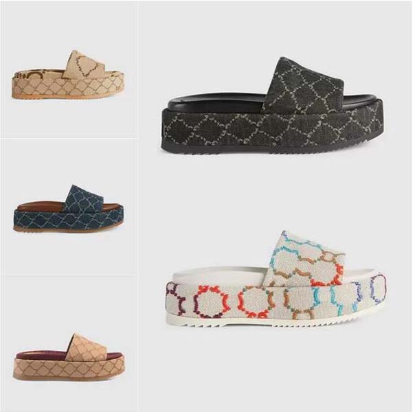 2022 Designer Slippers Fashion Thick bottom Sandals Letter Embroidery Slides lady Platform Wedges Sandal Beach High heel With Box
2022 Designer Slippers Fashion Thick bottom Sandals Letter Embroidery Slides lady Platform Wedges Sandal Beach High heel With Box