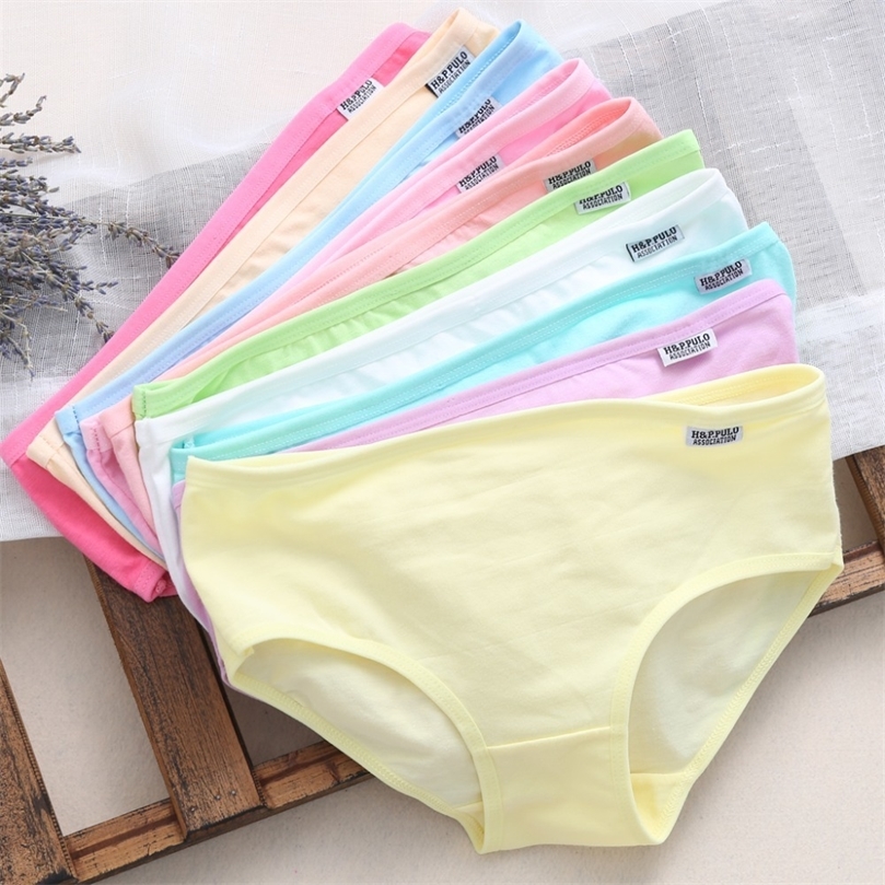 Solid Sexy Women's Cotton Blend Panties Briefs Lingerie Shorts Underwear Thongs Knickers For Women Drop ship # LJ201225