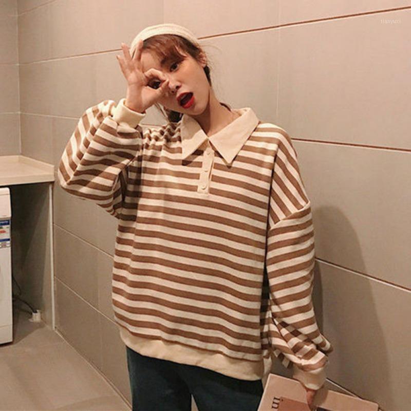 Women Sweatshirts Lazy Loose Striped Plus Size Long Sleeve Pullover Top Female Casual Warm Sweatshirt Women's Hoodies &
Women Sweatshirts Lazy Loose Striped Plus Size Long Sleeve Pullover Top Female Casual Warm Sweatshirt Women's Hoodies &