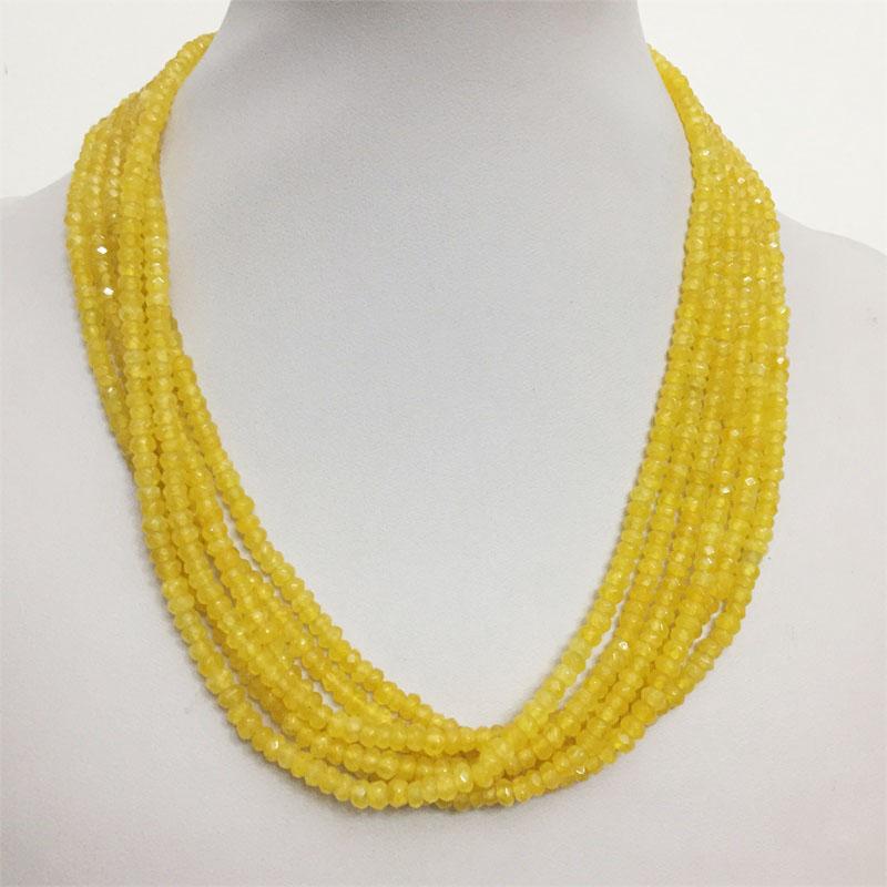 Chains Small 3*4MM Faceted Citrine Yellow Old Topaz Jade Necklace For Women Natural Stone Beaded Gem Choker Collares Abacus Jewelry
Chains Small 3*4MM Faceted Citrine Yellow Old Topaz Jade Necklace For Women Natural Stone Beaded Gem Choker Collares Abacus Jewelry