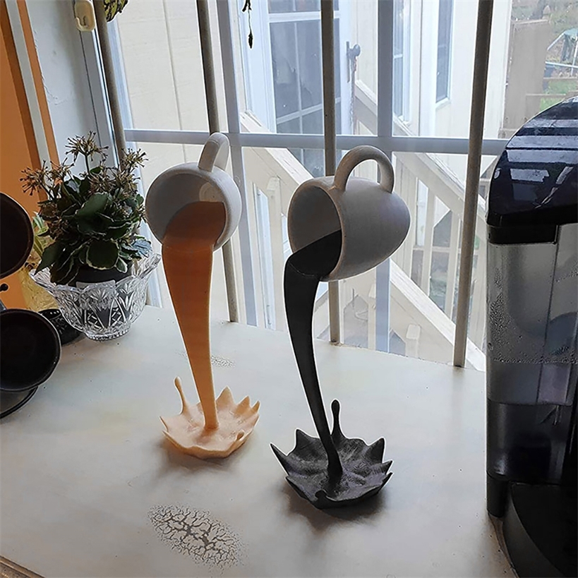 Resin Statues Floating Coffee Cup Art Sculpture Home Kitchen Decoration Crafts Spilling Magic Pouring Liquid Splash Mug 220420
Resin Statues Floating Coffee Cup Art Sculpture Home Kitchen Decoration Crafts Spilling Magic Pouring Liquid Splash Mug 220420