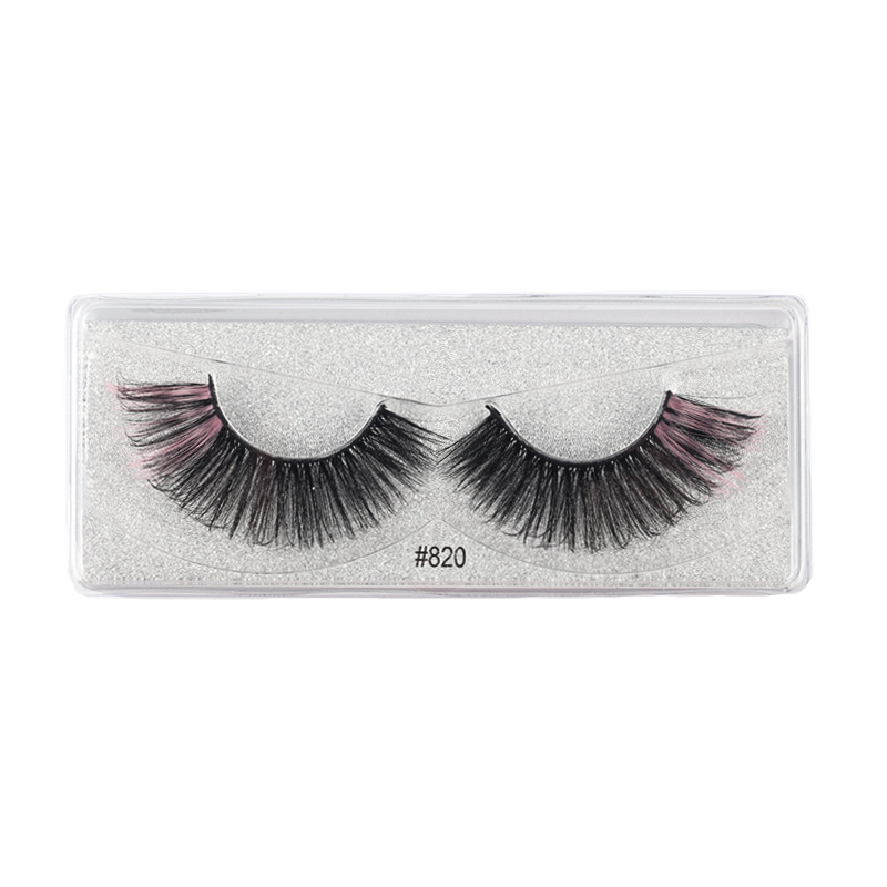Faux cils épais de couleur naturelle, doux et léger, extrémité des yeux allongés, réutilisables, multicouches, faits à la main, 3D, accessoire de