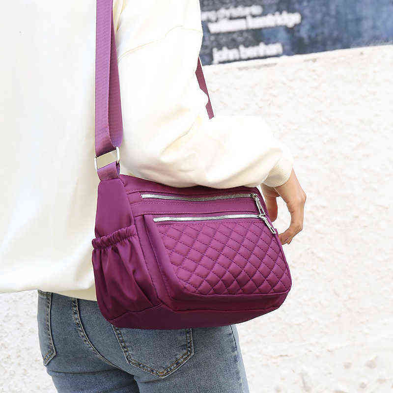 Women s Shoulder Bag Nylon Cloth Messenger Leisure Mommy Bag Lingge Backpack Can Be Ordered handbag 220514
