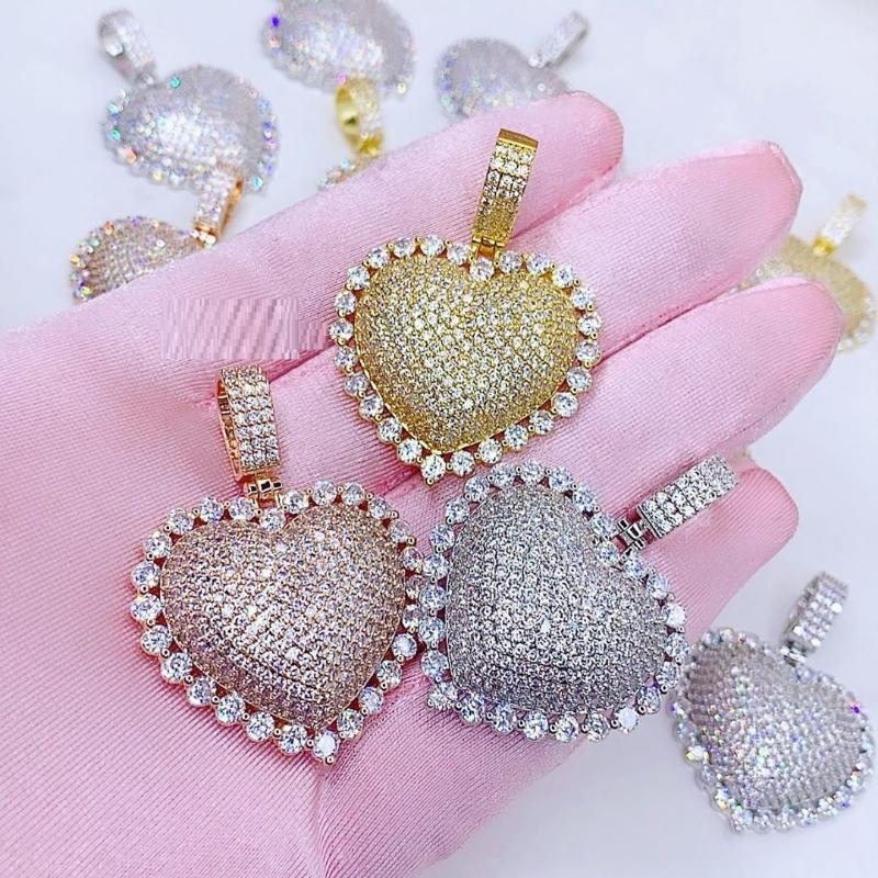 Chains Wholesale Silver Color Heart Pendant Choker HipHop Full Iced Out Cubic Zirconia CZ Stone Charm Necklace Gift Women JewelryChains
Chains Wholesale Silver Color Heart Pendant Choker HipHop Full Iced Out Cubic Zirconia CZ Stone Charm Necklace Gift Women JewelryChains