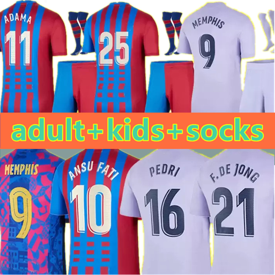 21 22 Memphis Depay Jerseys GAVI 2022 soccer camiseta de futbol TER STEGEN FC ANSU FATI F. DE JONG PEDRI R. Araujo AUBAMEYAN ADAMA football Jersey shirt kids kit socks Wear, 21-22 third
21 22 Memphis Depay Jerseys GAVI 2022 soccer camiseta de futbol TER STEGEN FC ANSU FATI F. DE JONG PEDRI R. Araujo AUBAMEYAN ADAMA football Jersey shirt kids kit socks Wear, 21-22 third