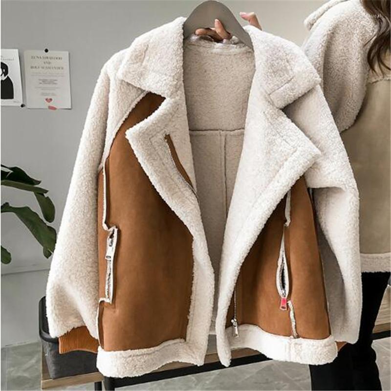 Women' Trench Coats Fashion Winter Clothing Women Coat Loose Temperament Women' Suede Jacket Short Lamb Velvet Motorcycle JacketWomen, Apricot
Women' Trench Coats Fashion Winter Clothing Women Coat Loose Temperament Women' Suede Jacket Short Lamb Velvet Motorcycle JacketWomen, Apricot