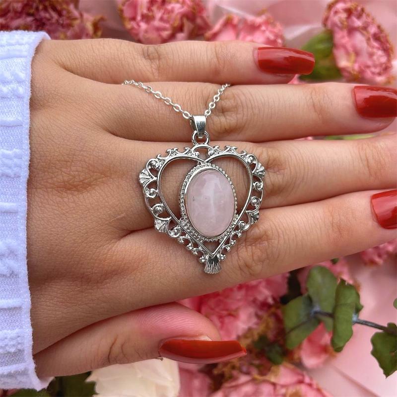 Pendant Necklaces Rose Quartz Heart Design Natural Handmade Stone Chain Necklace Bride Wedding Engagement Fine JewelryPendant
Pendant Necklaces Rose Quartz Heart Design Natural Handmade Stone Chain Necklace Bride Wedding Engagement Fine JewelryPendant