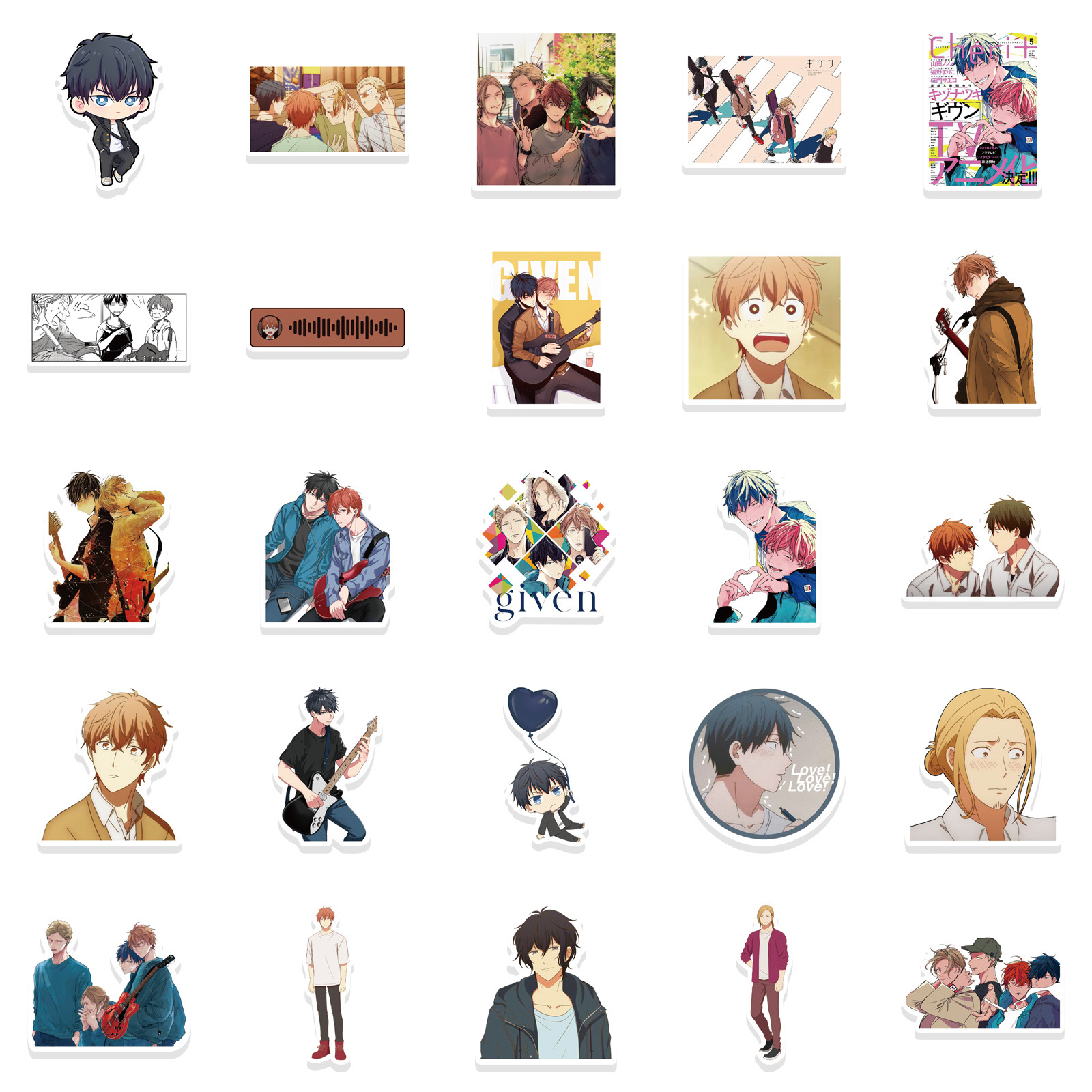 50Pcs New LGBT Sticker Boy Love Japan Anime Given Stickers Graffiti Stickers For Laptop Luggage Diary Skateboard Computer Waterproof Decal
